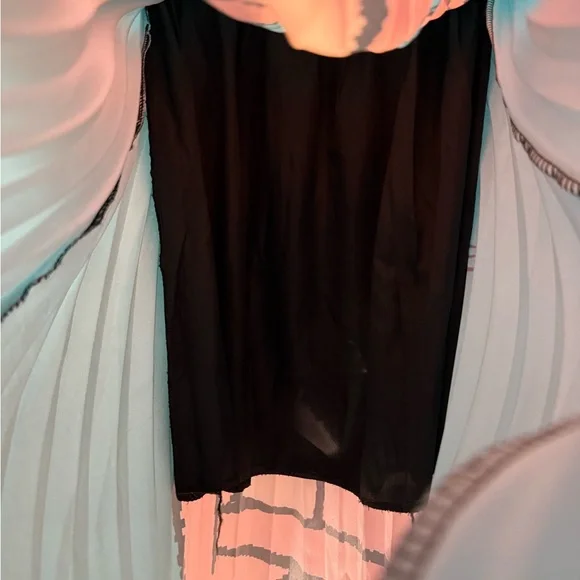 Pleated Turquoise Pink Panther Graphic Midi Skirt - Picture 7 of 7